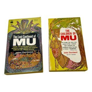 Lost Continent & Children of Mu James Churchward Lot 2 PB Book 1970